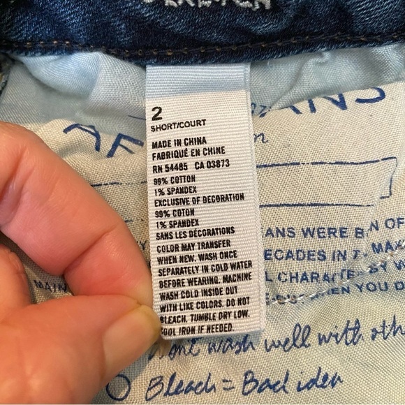 AMERICAN EAGLE Women Blue Skinny Stretch Jeans Size 2 Short - Picture 8 of 9
